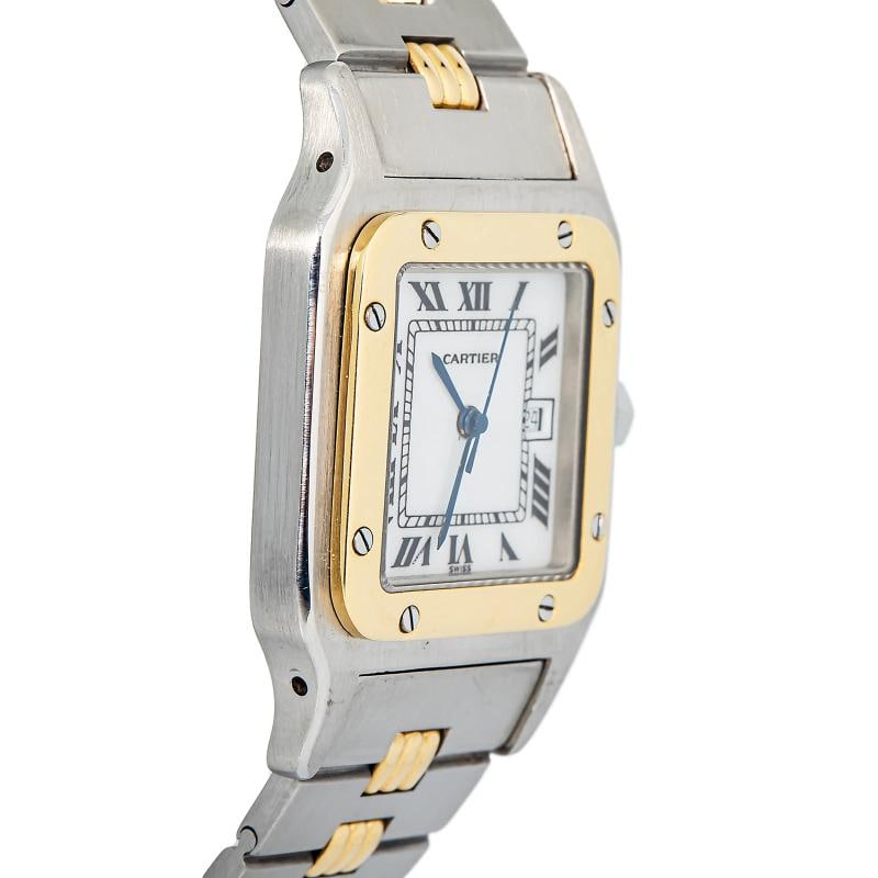 Cartier Santos Gordon RARE 18k YG TwoTone Auto White Dial Unisex's Watch 29mm - 4