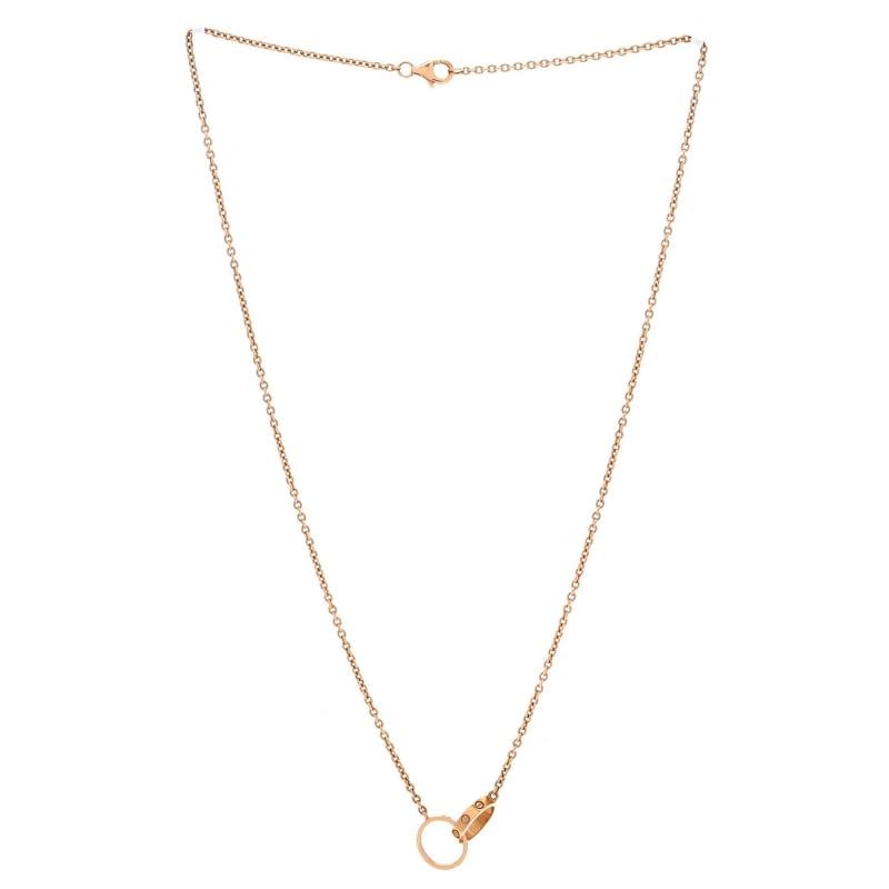 Cartier Love Interlocking Necklace 18K Rose Gold - 2