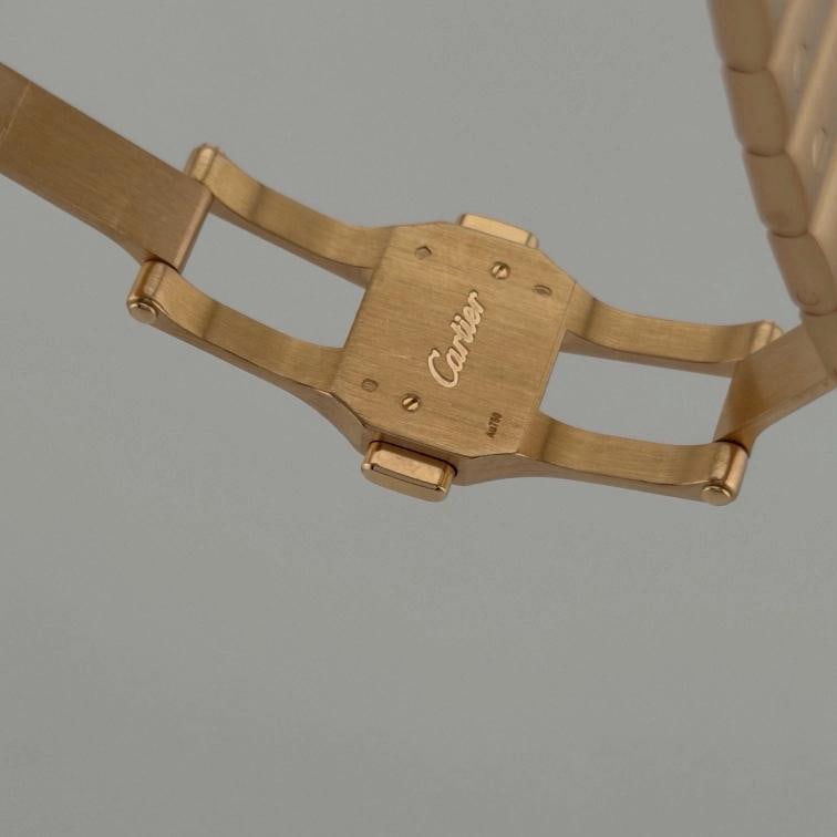 Cartier Santos Skeleton Dial Gold Large WHSA0016 4110 18k Rose Gold Box Paper - 10
