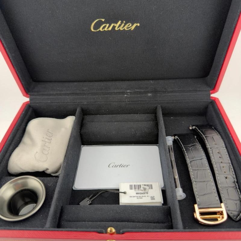 Cartier Santos Skeleton Dial Gold Large WHSA0016 4110 18k Rose Gold Box Paper - 2