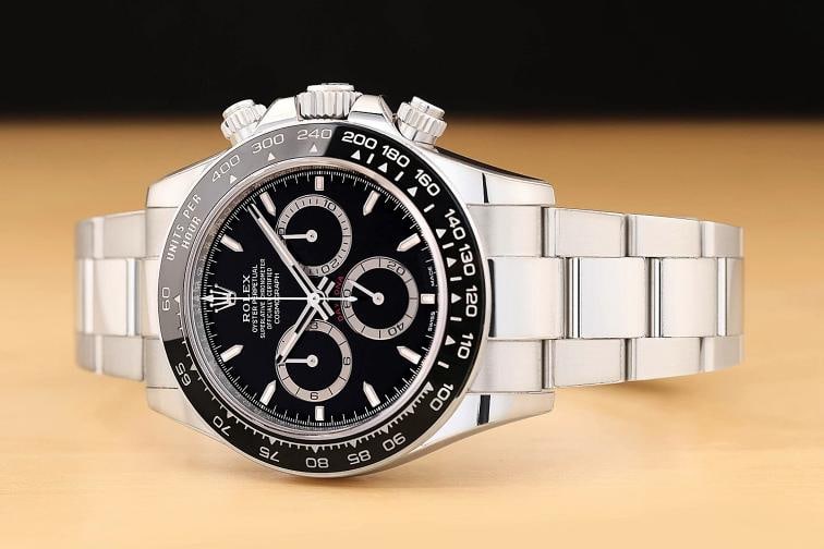 2024 CARD STICKERED ROLEX DAYTONA COSMOGRAPH 126500LN BLACK CERAMIC STEEL WATCH - 2