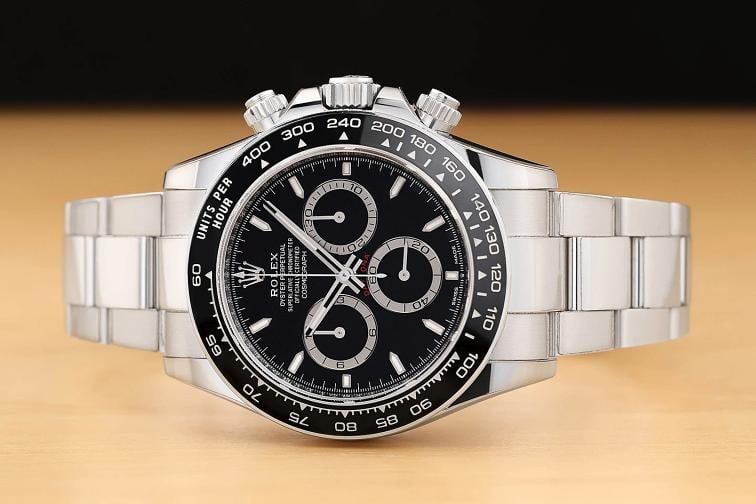 2024 CARD STICKERED ROLEX DAYTONA COSMOGRAPH 126500LN BLACK CERAMIC STEEL WATCH - 3