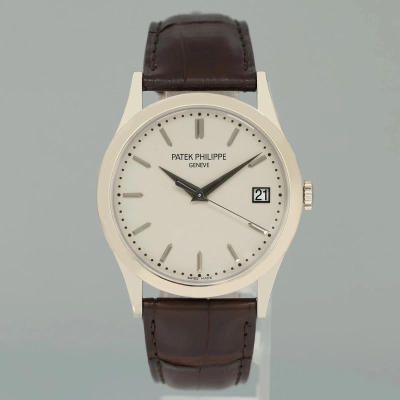 2010 PAPERS MINT Patek Philippe 5296G 38mm White Gold Calatrava Black Leather - 2