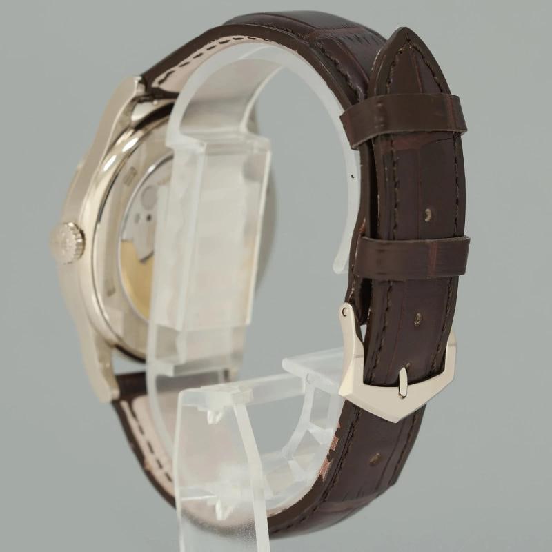 2010 PAPERS MINT Patek Philippe 5296G 38mm White Gold Calatrava Black Leather - 4