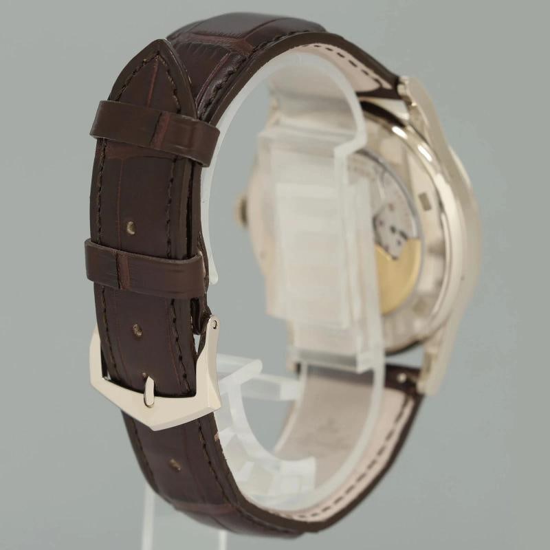2010 PAPERS MINT Patek Philippe 5296G 38mm White Gold Calatrava Black Leather - 6