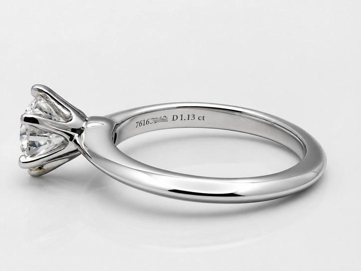 Tiffany & Co. Round Diamond 1.13 cts I VS1 Engagement Ring Plat Certificates - 10