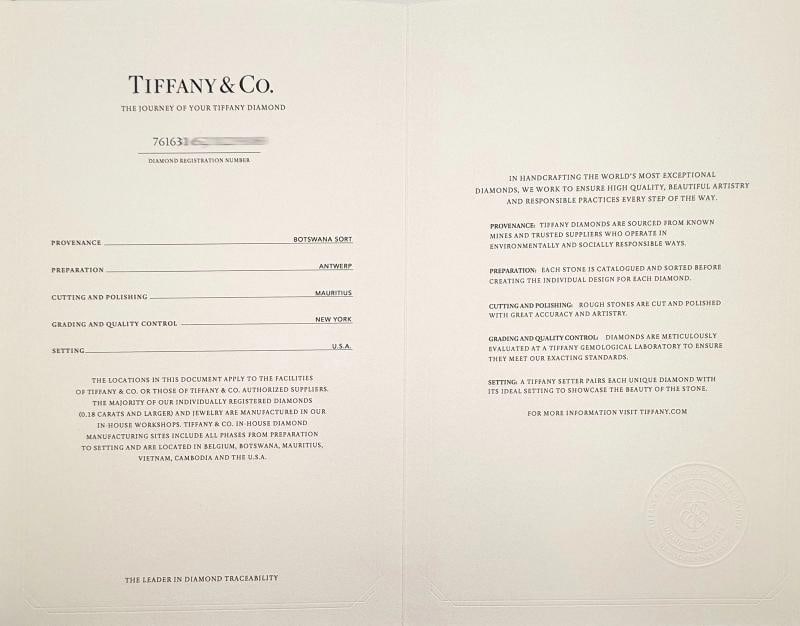 Tiffany & Co. Round Diamond 1.13 cts I VS1 Engagement Ring Plat Certificates - 3