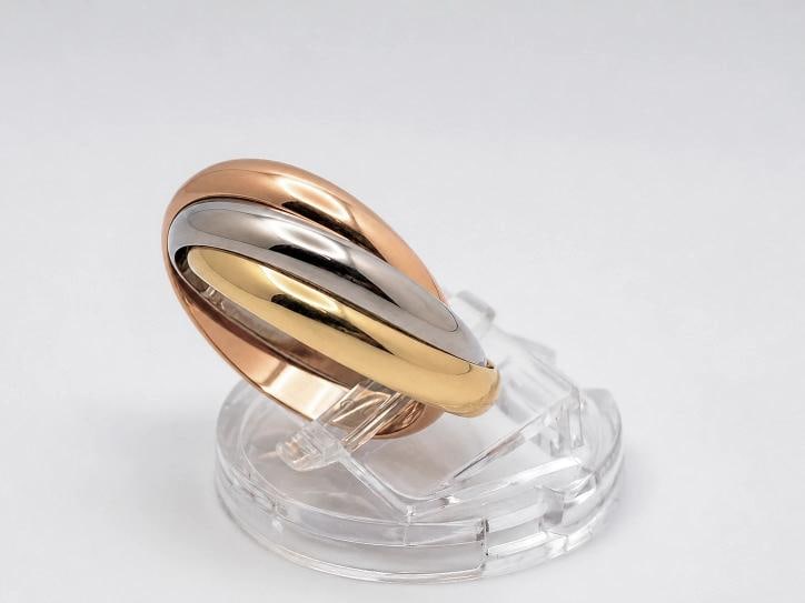 Cartier Trinity Classic Ring Classic Model Tri Color 18k Gold Receipt Pouch - 3