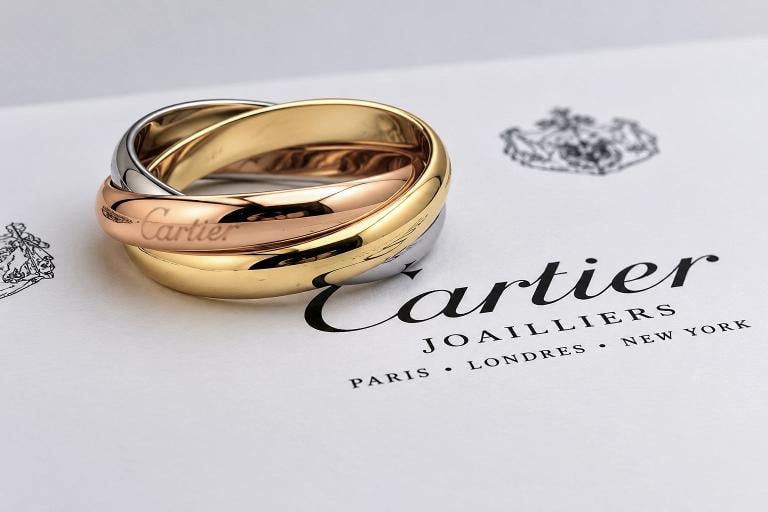 Cartier Trinity Classic Ring Classic Model Tri Color 18k Gold Receipt Pouch - 6