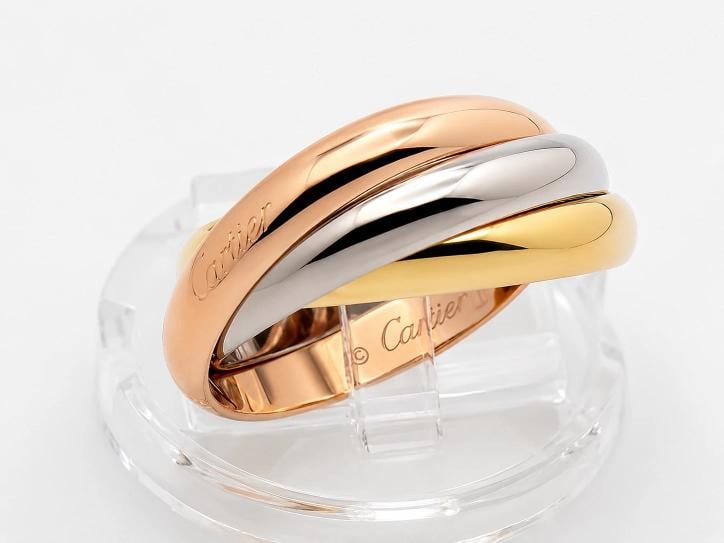 Cartier Trinity Classic Ring Classic Model Tri Color 18k Gold Receipt Pouch - 7