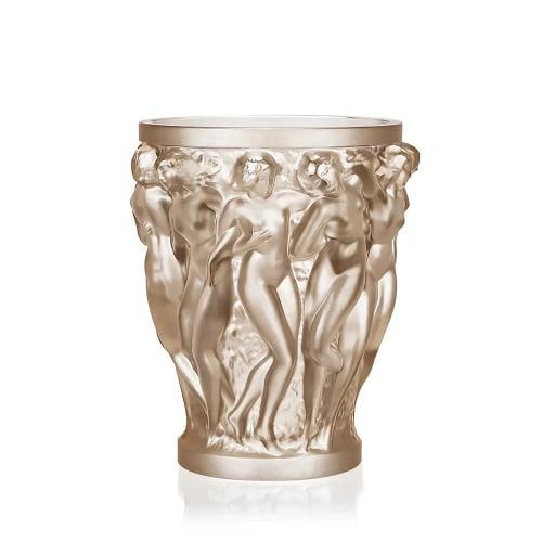 Lalique Bacchantes Vase XL Gold Luster Crystal Ref. 10547100 -Official Lalique- (1 of 1)