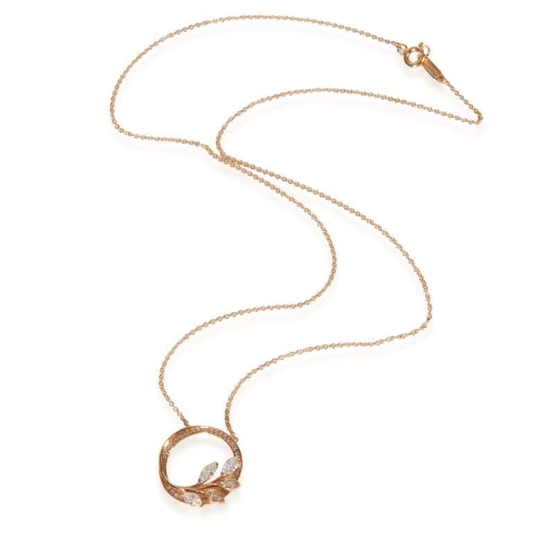 Tiffany & Co. Rose Gold Diamond Victoria Vine Pendant - 2