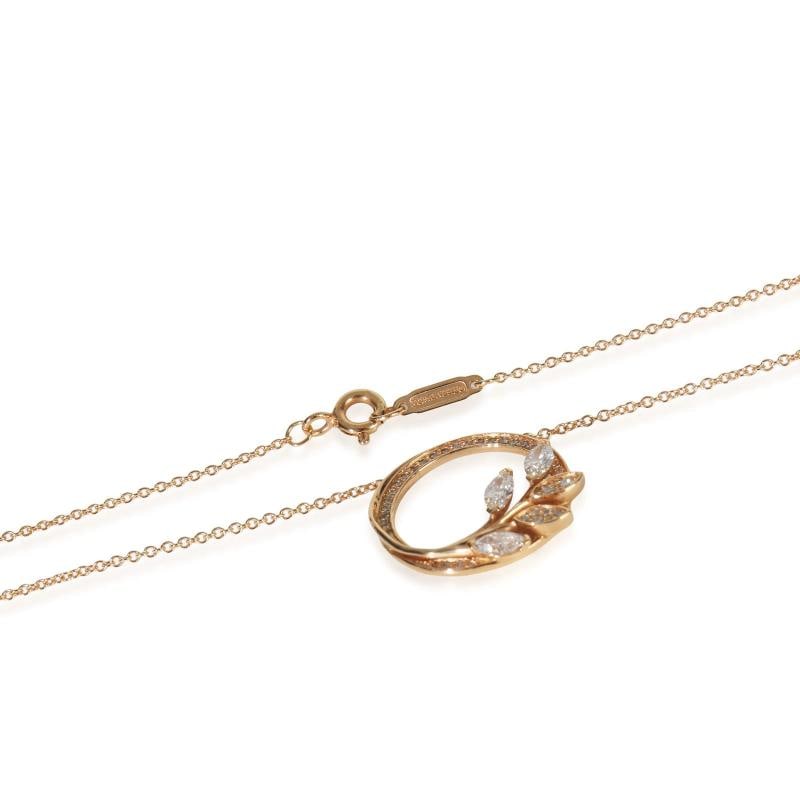 Tiffany & Co. Rose Gold Diamond Victoria Vine Pendant - 4