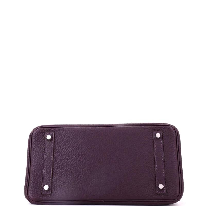 Hermes Birkin Handbag Purple Togo with Palladium Hardware 30 - 5