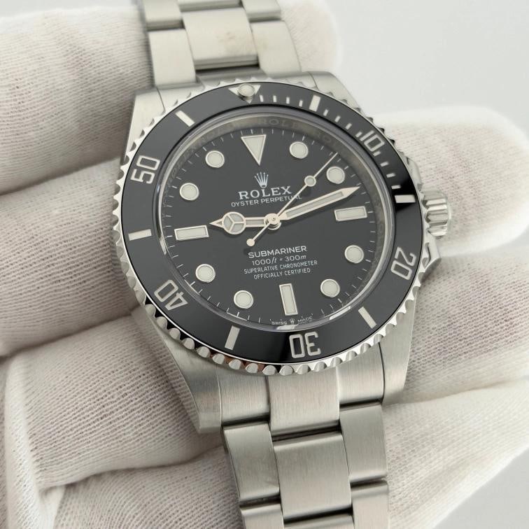 Rolex Submariner No Date 124060 41mm Black Ceramic Stainless Steel Box Papers - 3