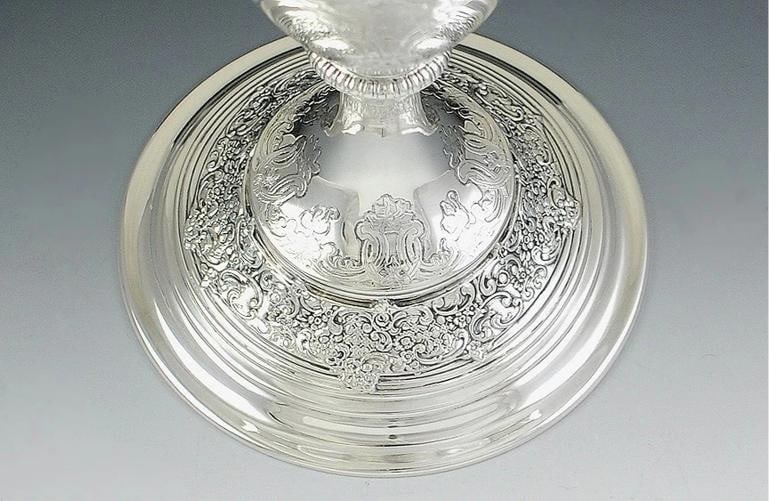 c1904-1905 Tiffany Co Sterling Silver Tall Double Handle Urn Vase - 6