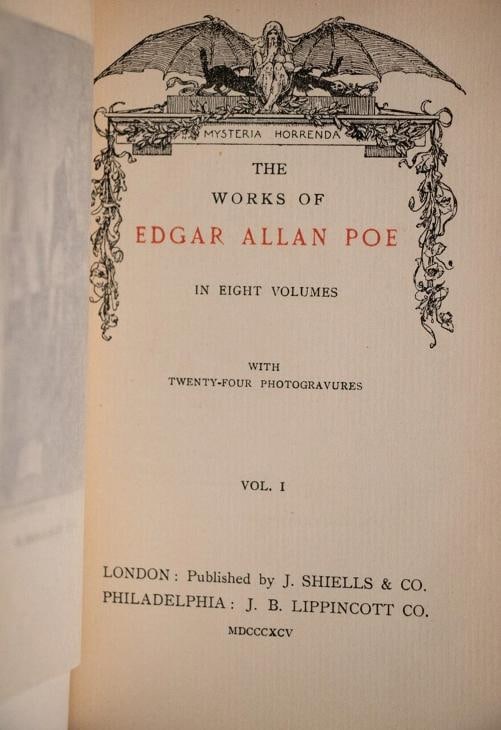 1895 The Works of Edgar Allan Poe Fine Leather Bindings Illustrated - 8