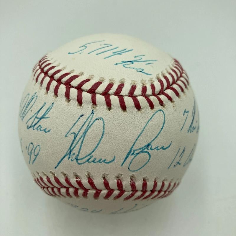 Beautiful Nolan Ryan Signed Heavily Inscribed Career STAT Baseball JSA COA (1 of 11)