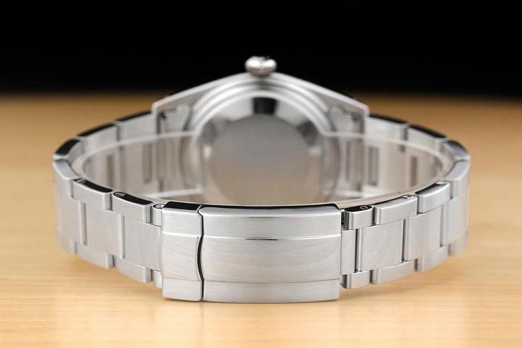 ROLEX MENS DATEJUST 1601 18K WHITE GOLD STEEL GRAY DIAL WATCH w/ OYSTER BAND - 6