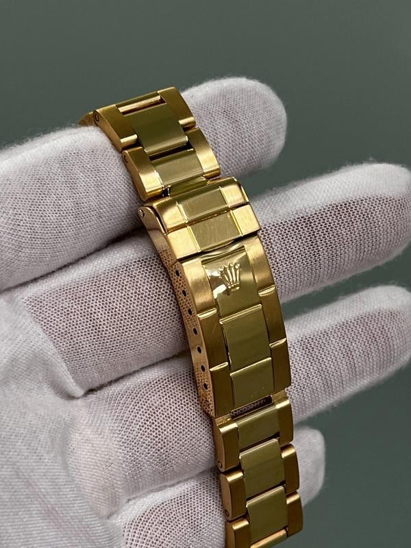 Vintage Rolex Submariner 16808 NICE PATINA Blue Dial 18K Yellow Gold Box - 3