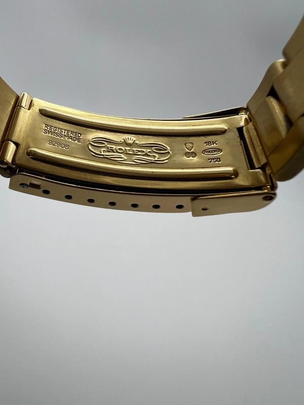 Vintage Rolex Submariner 16808 NICE PATINA Blue Dial 18K Yellow Gold Box - 6