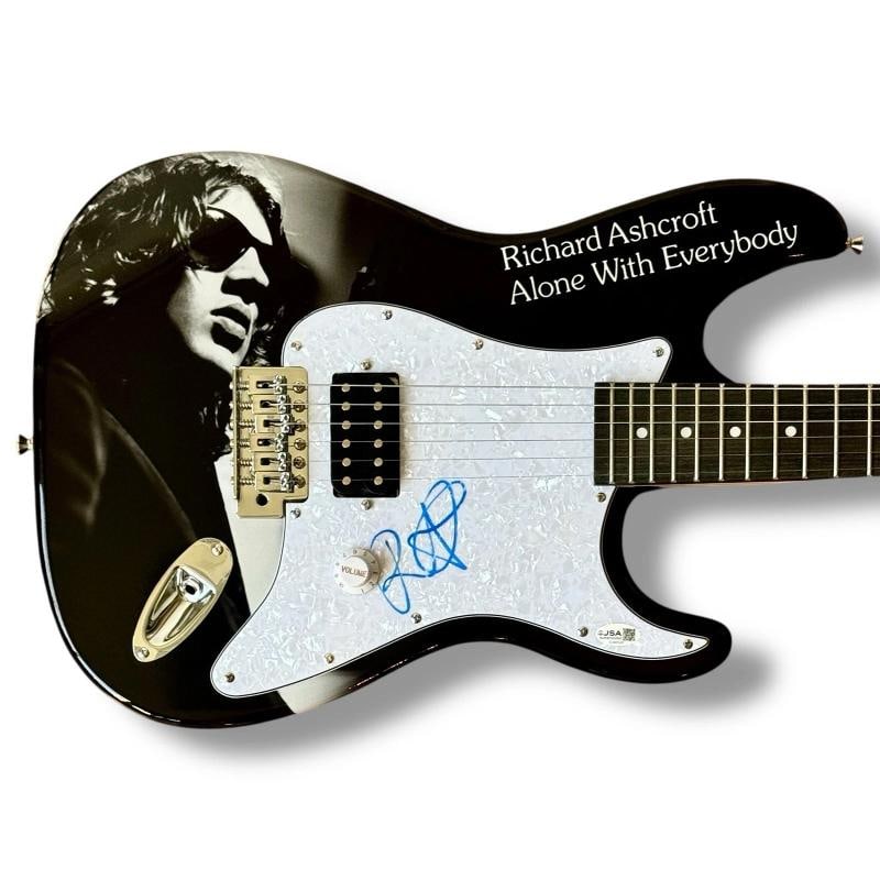 Richard Ashcroft Signed Guitar Graphics JSA COA Verve Oasis Alone With Everybody: Industry: Music,Signed: Yes,Autograph Authentication: James Spence (JSA),Object Type: Guitar & Guitar Pick,Original/Reproduction: Original,Country of Origin: United States