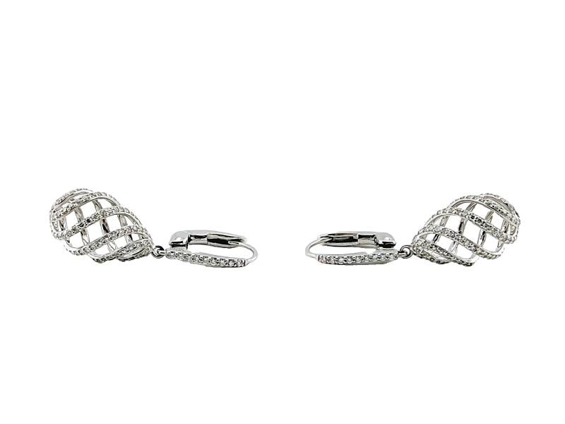 Tiffany & Co Paloma Picasso Venezia Luce Diamond Swirl Drop Earrings 18k WG - 12