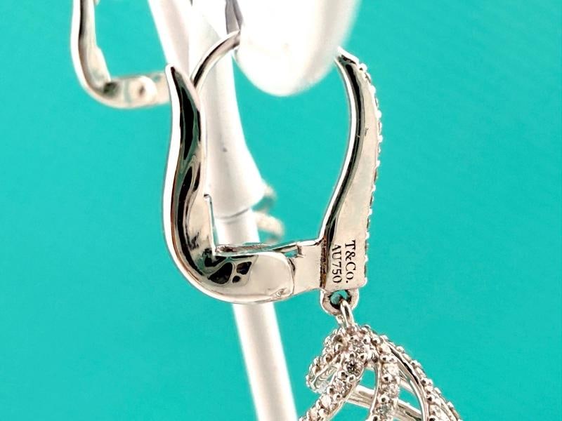 Tiffany & Co Paloma Picasso Venezia Luce Diamond Swirl Drop Earrings 18k WG - 7