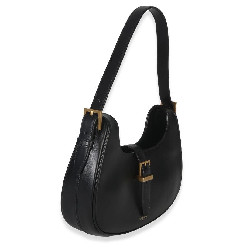 Saint Laurent Black Smooth Calfskin Le Fermoir Hobo - 3