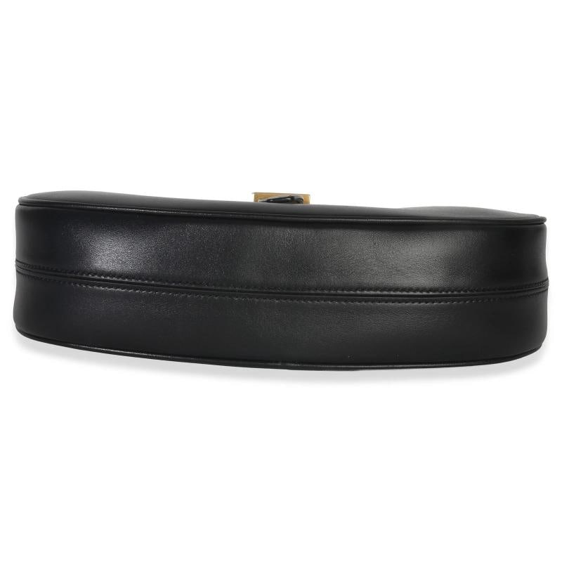 Saint Laurent Black Smooth Calfskin Le Fermoir Hobo - 8