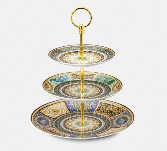 Versace Rosenthal Barocco Mosaic Etagere 3 Pcs (Plates 17 cm, 21 cm, 28 cm): Condition: New: A brand-new, unused, unopened, undamaged item in its original packaging (where packaging is applicable). Packaging should be the same as what is found in a retail store, unless the