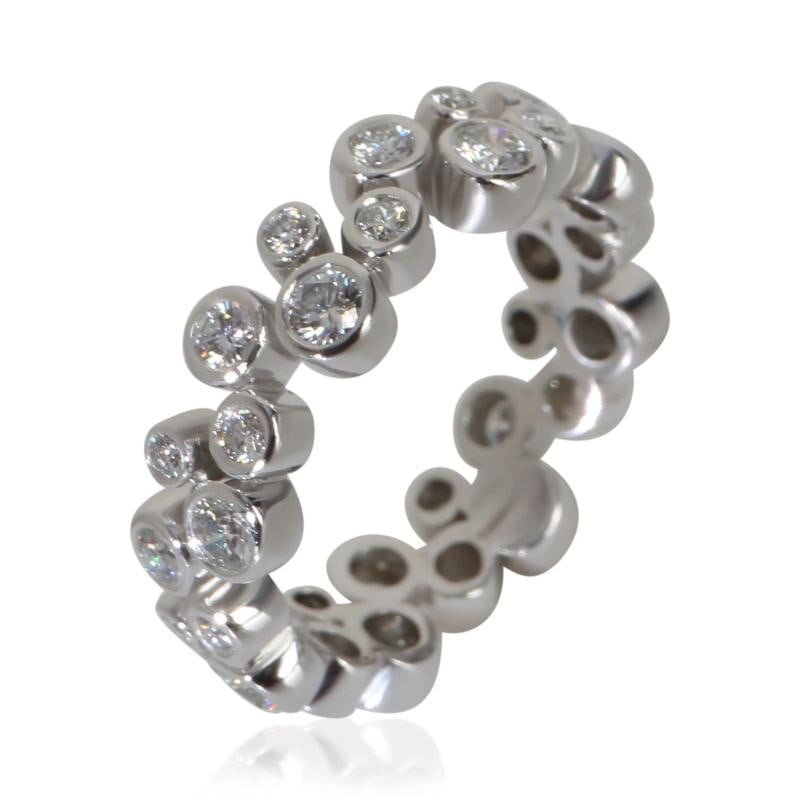 Tiffany & Co. Platinum Diamond Bubbles Band - 4