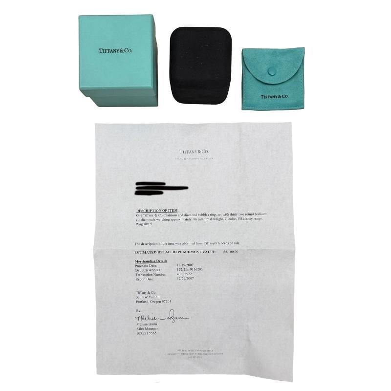 Tiffany & Co. Platinum Diamond Bubbles Band - 5