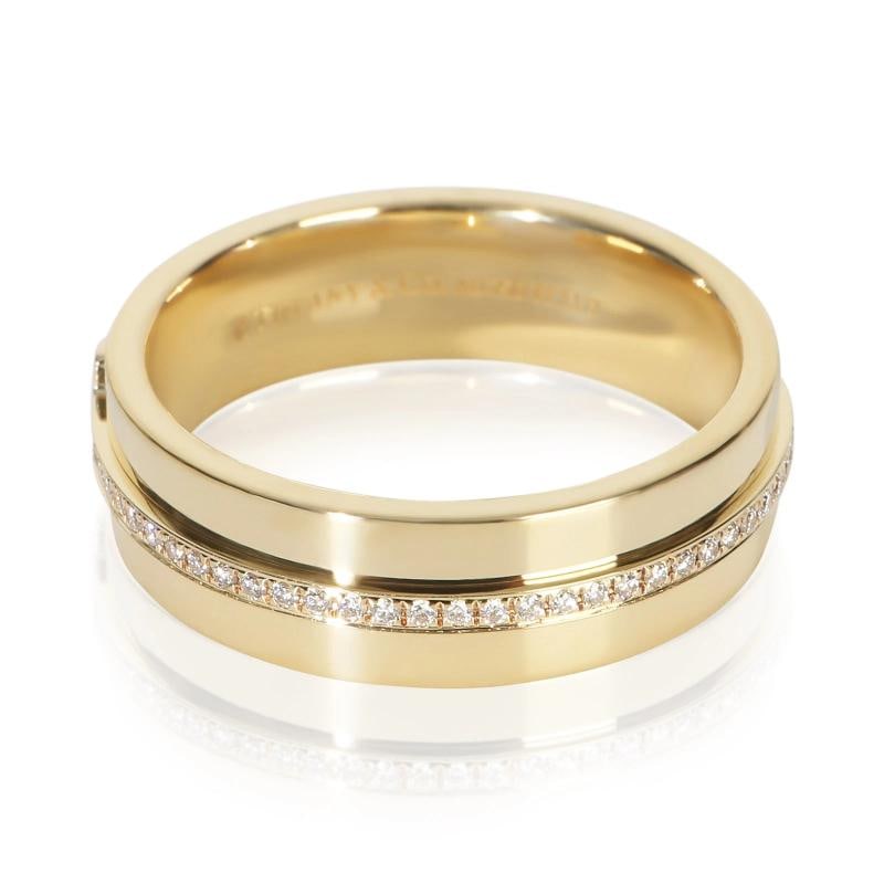 Tiffany & Co. Yellow Gold Diamond Tiffany T Wide Ring - 3