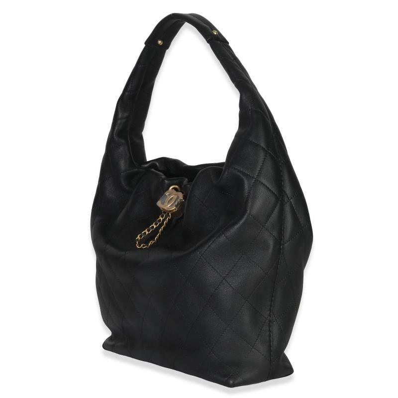 Chanel 26C Black Quilted Calfskin Large Hobo - 2
