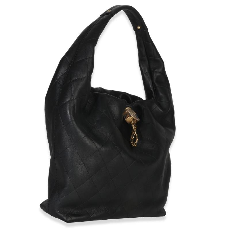 Chanel 26C Black Quilted Calfskin Large Hobo - 3