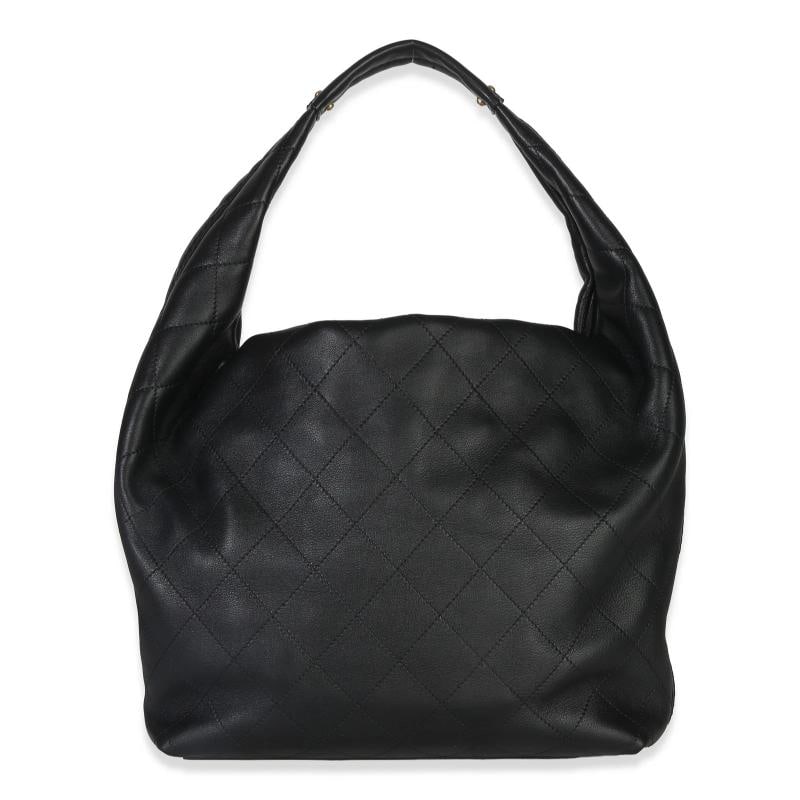 Chanel 26C Black Quilted Calfskin Large Hobo - 4