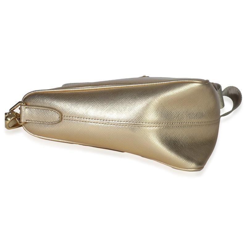 Prada Platino Gold Saffiano Lux Triangle Shoulder Bag - 4