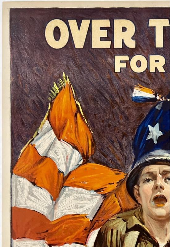 Original Vintage Poster OVER THE TOP FOR YOU THIRD LIBERTY LOAN War WWI USA OL - 2