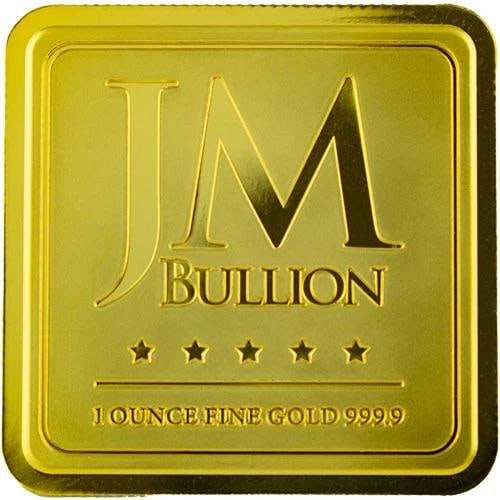 1 oz JM Bullion Square Gold Bar (New w/ Assay) - 3