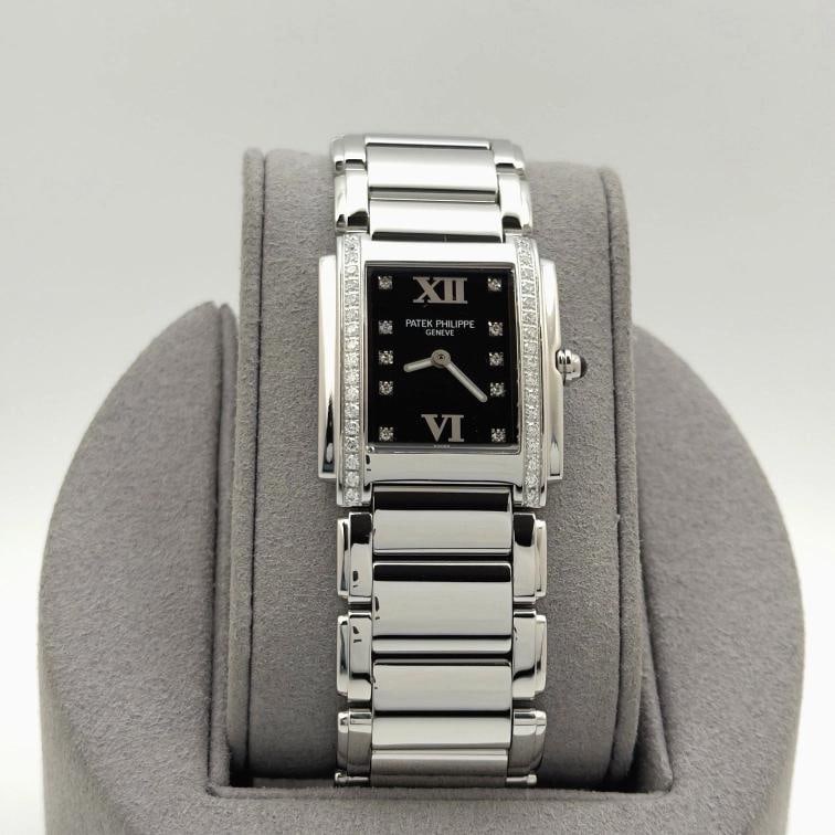 Patek Philippe Twenty 4 4910/10A-010 25mm Black Diamond Dial Diamond Bezel Steel (1 of 12)