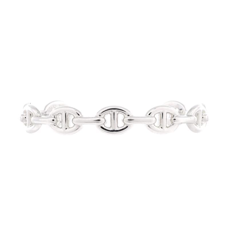 Hermes Chaine d'Ancre Enchainee Cuff Bracelet Sterling Silver Medium (1 of 3)