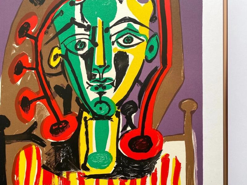 PABLO PICASSO RARE 1978 MOURLOT LITHOGRAPH PRINT FRAMED MODERNIST EXHIBT POSTER - 10