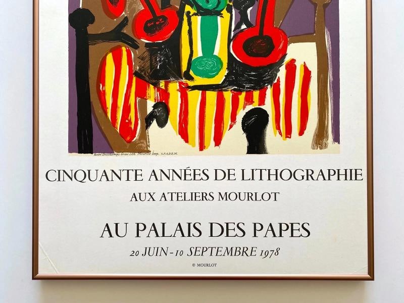 PABLO PICASSO RARE 1978 MOURLOT LITHOGRAPH PRINT FRAMED MODERNIST EXHIBT POSTER - 3