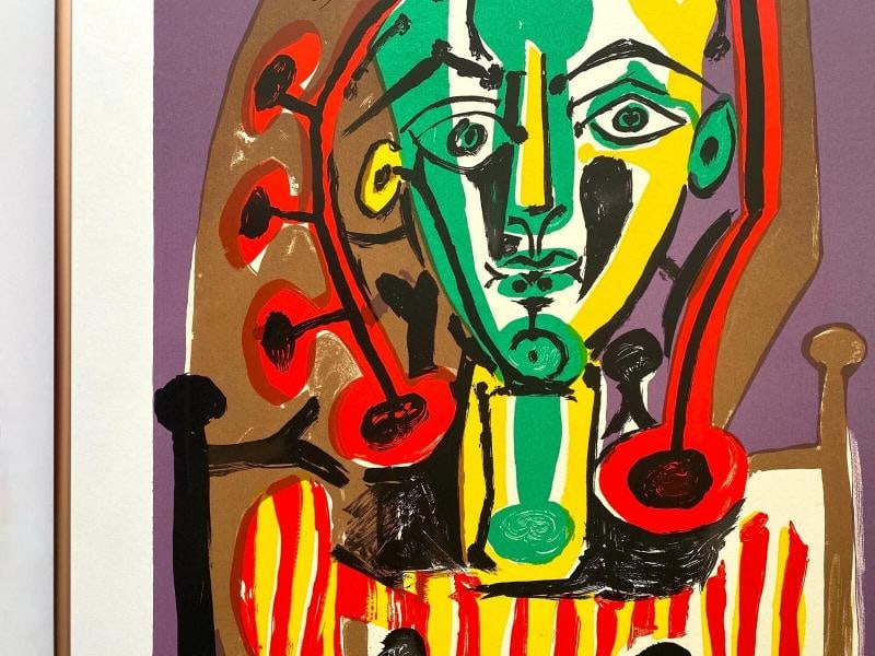 PABLO PICASSO RARE 1978 MOURLOT LITHOGRAPH PRINT FRAMED MODERNIST EXHIBT POSTER - 5