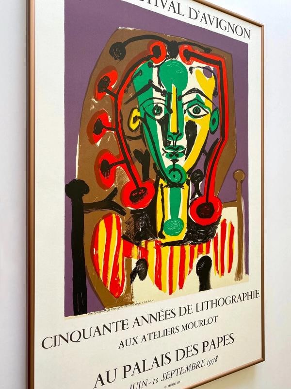 PABLO PICASSO RARE 1978 MOURLOT LITHOGRAPH PRINT FRAMED MODERNIST EXHIBT POSTER - 6