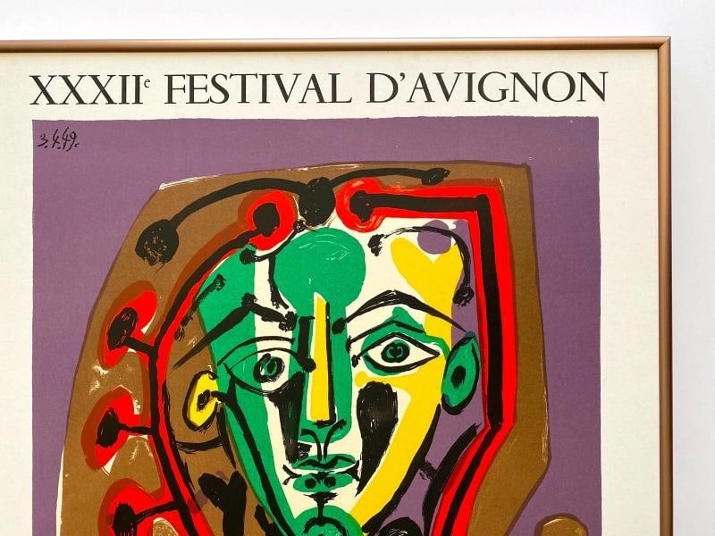 PABLO PICASSO RARE 1978 MOURLOT LITHOGRAPH PRINT FRAMED MODERNIST EXHIBT POSTER - 8