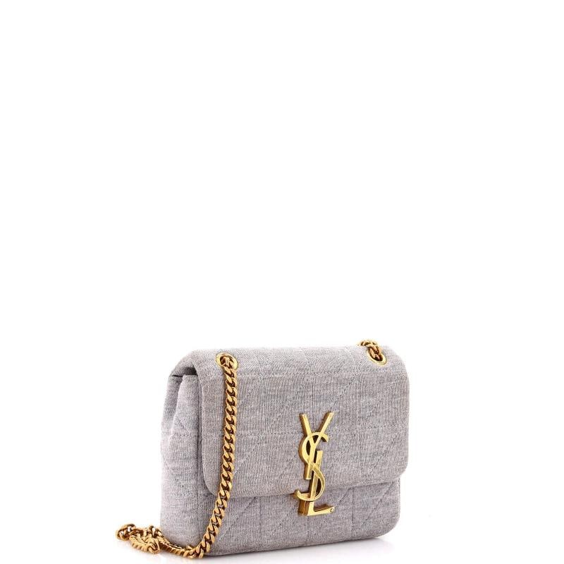 Saint Laurent Jamie Flap Bag Quilted Jersey Small - 2