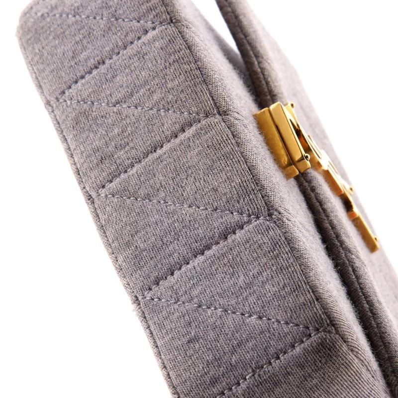 Saint Laurent Jamie Flap Bag Quilted Jersey Small - 7