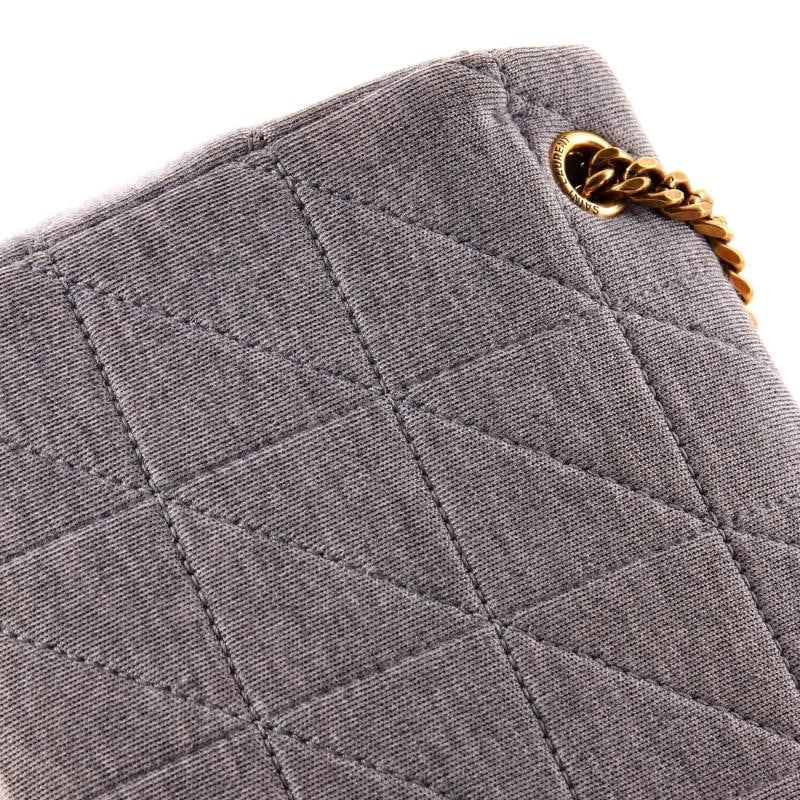Saint Laurent Jamie Flap Bag Quilted Jersey Small - 8